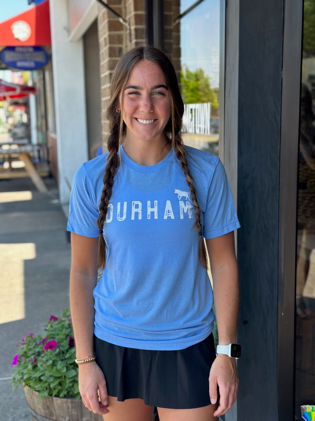 Durham with Bull T-Shirt #1 (Carolina Blue)