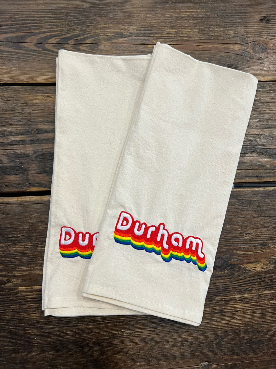 Retro Durham Tea Towel (Embroidery)