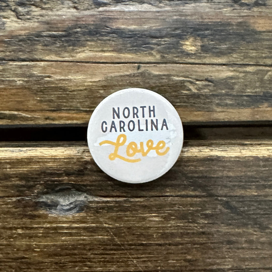NC Love Button- Yellow