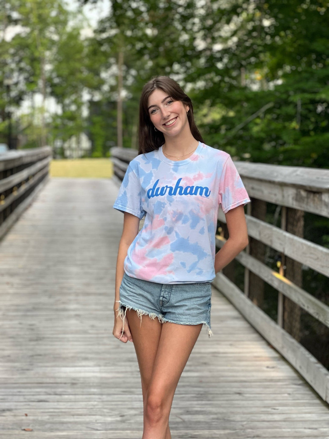 Durham Script T-Shirt #45 (Coral Dream)