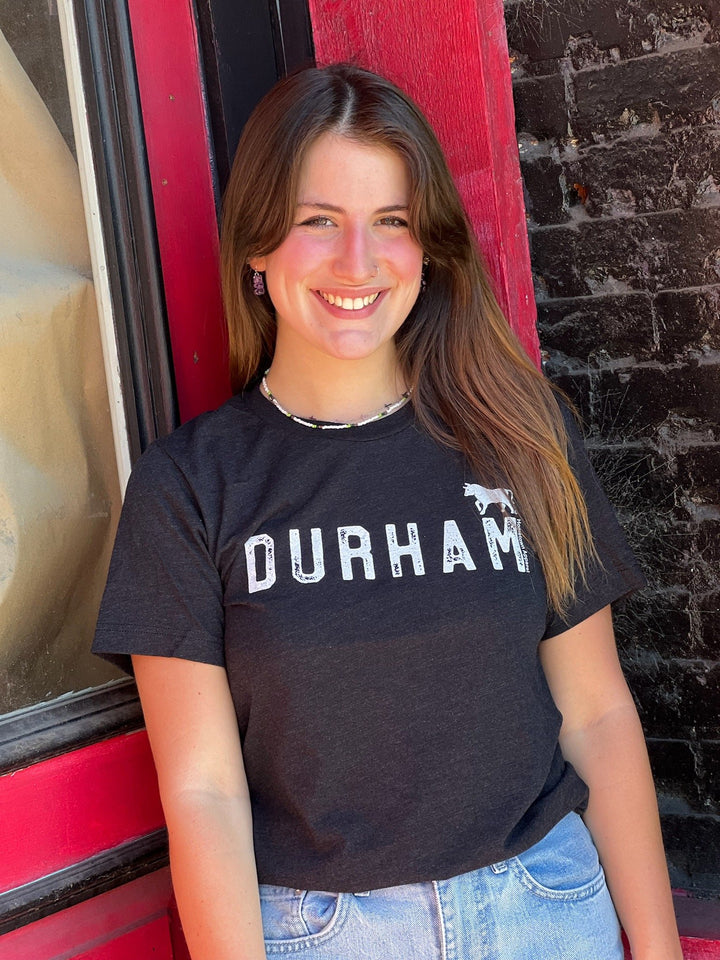 Durham with Bull T-Shirt #1 (Charcoal Black)