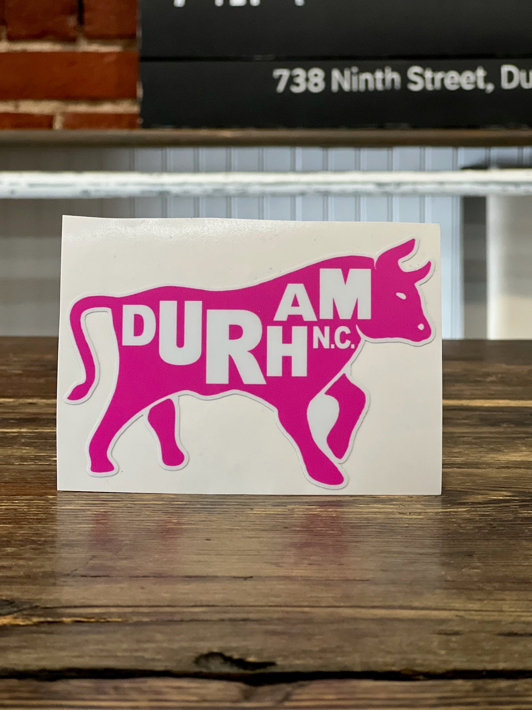 Bull with Durham, NC. Decal #5