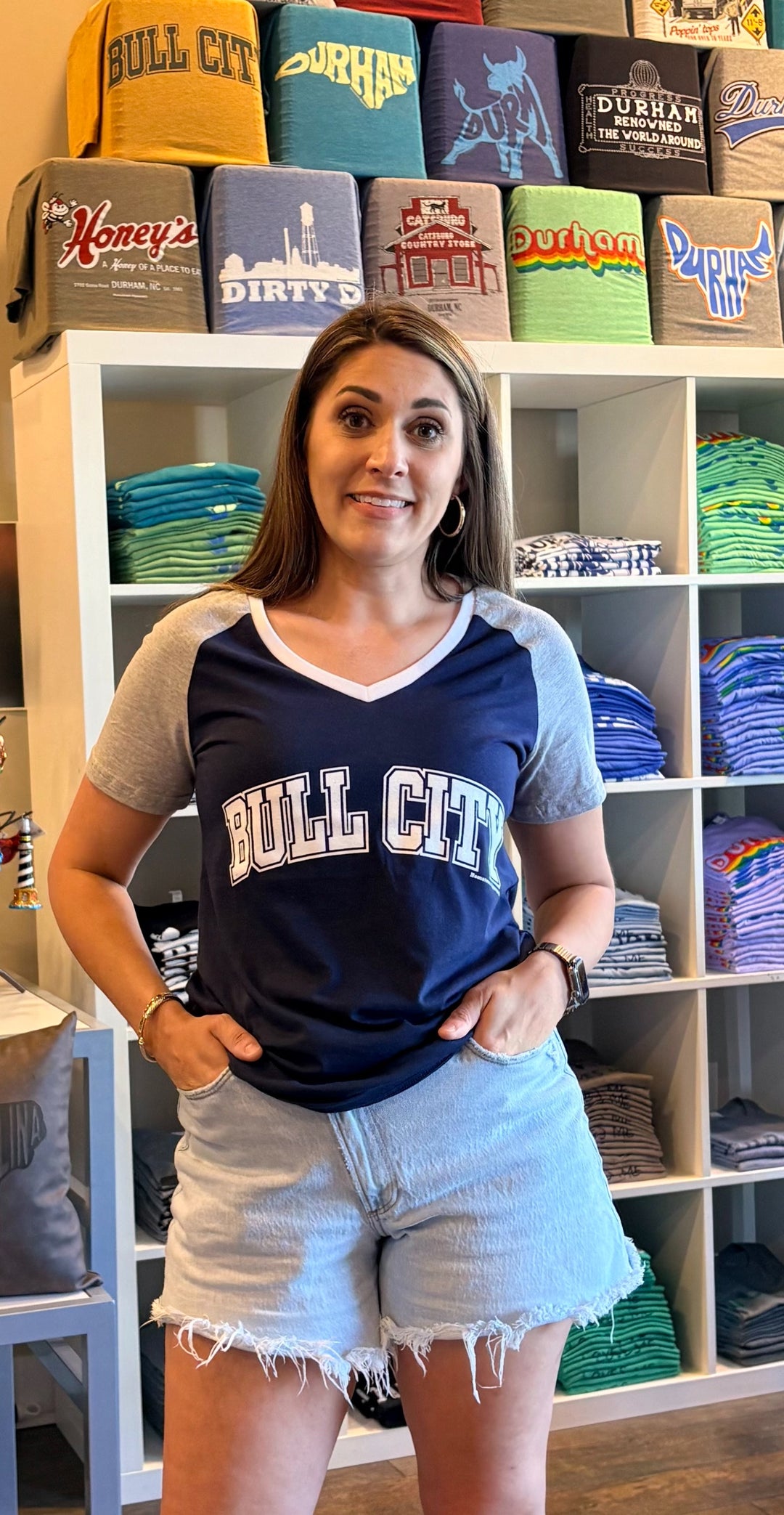 Bull City V-Neck Womens T-Shirt #2