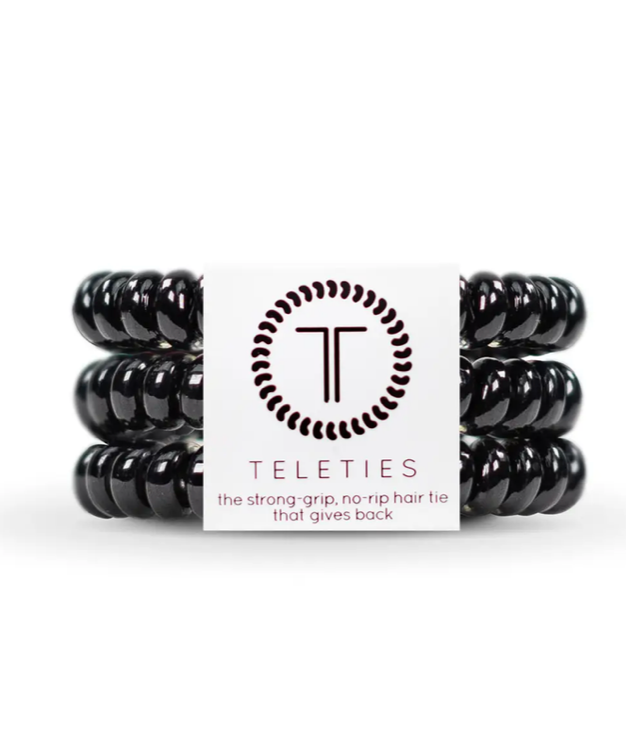 Jet Black Hair Ties