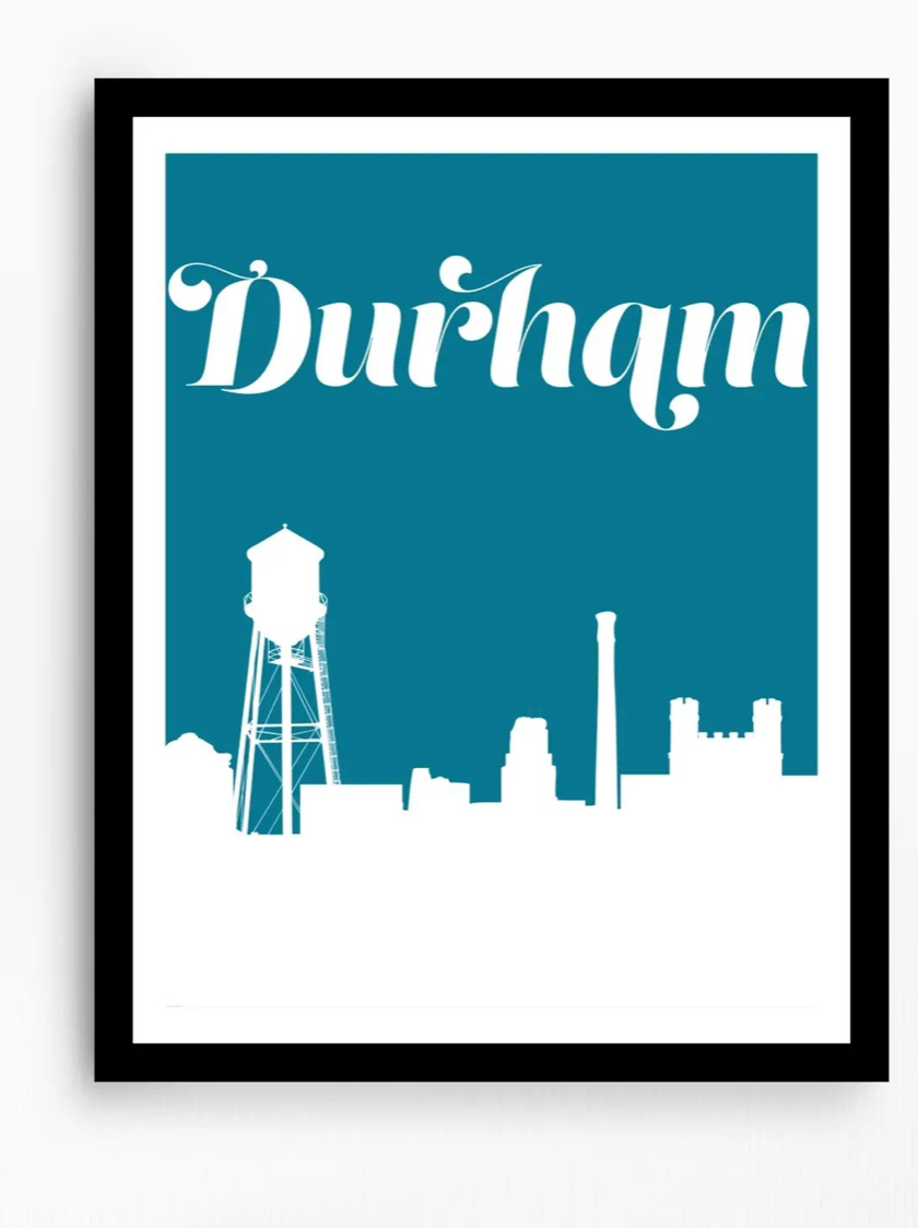 Durham Retro Script Print