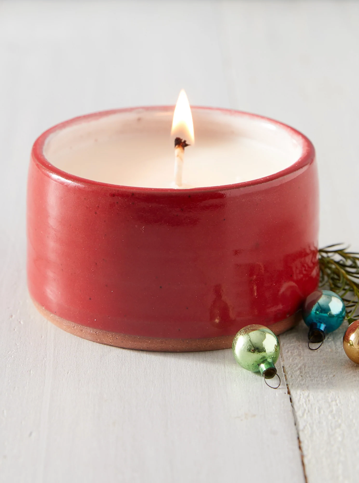Red Pottery Candle