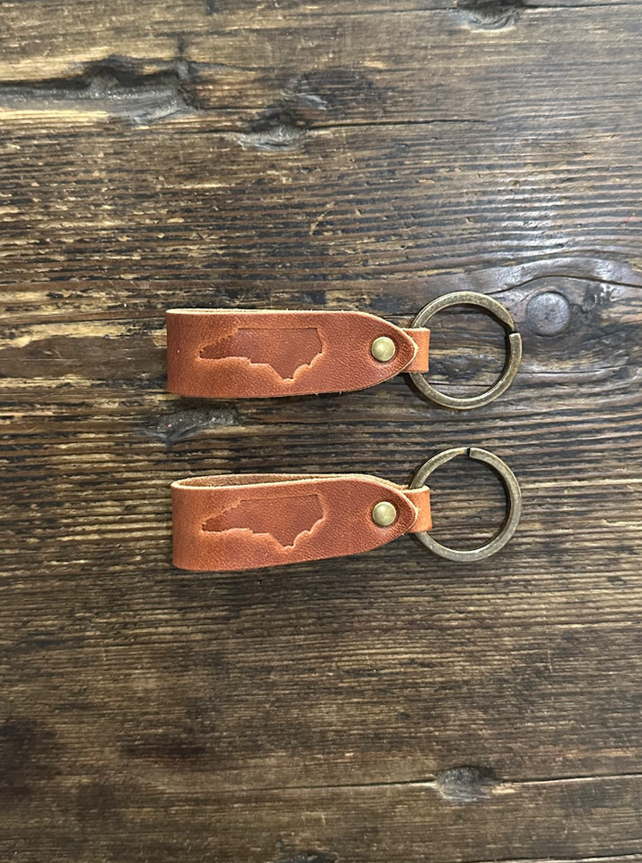 North Carolina Leather Keychains