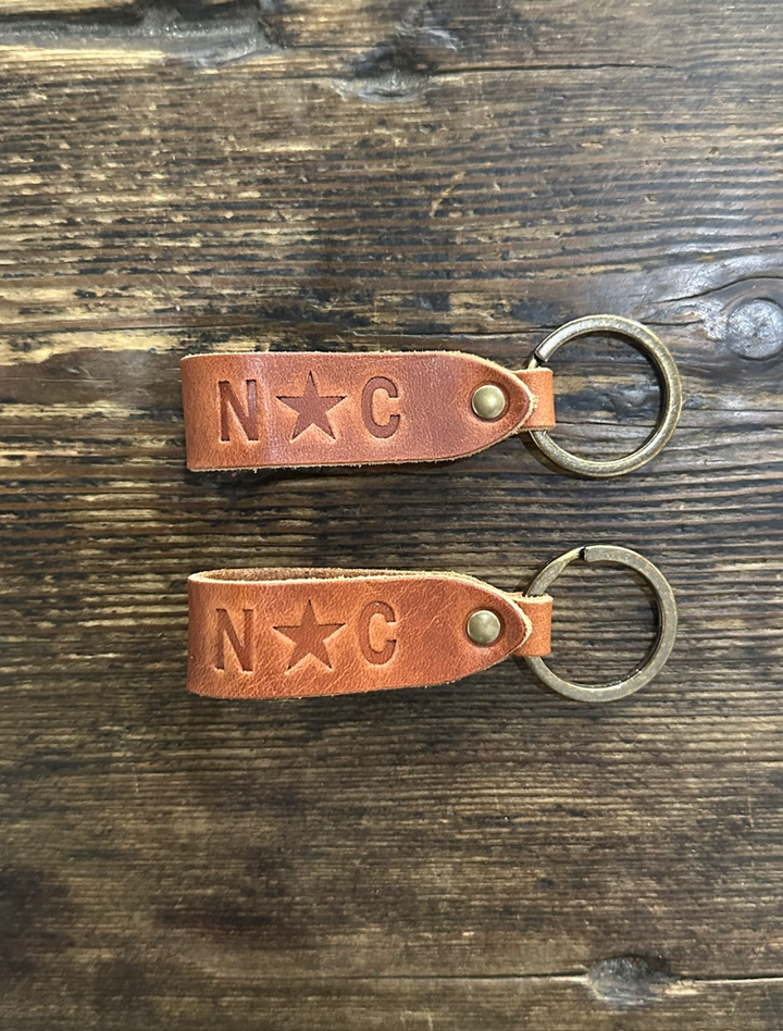 North Carolina Leather Keychains