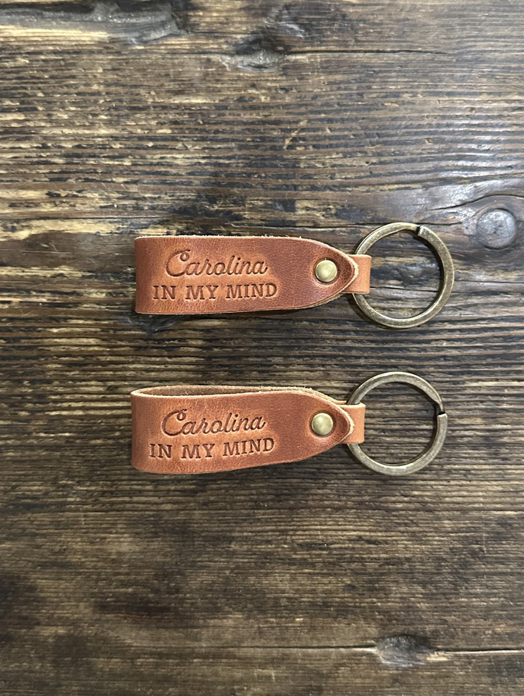 North Carolina Leather Keychains