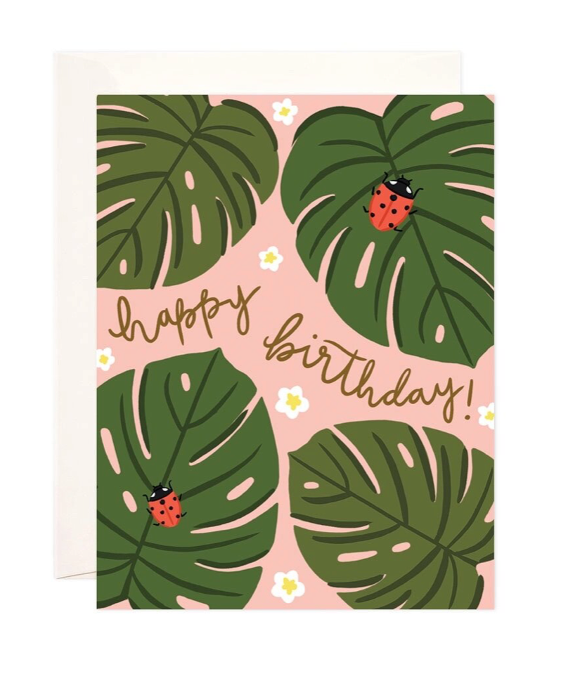 Happy Birthday Monstera Card