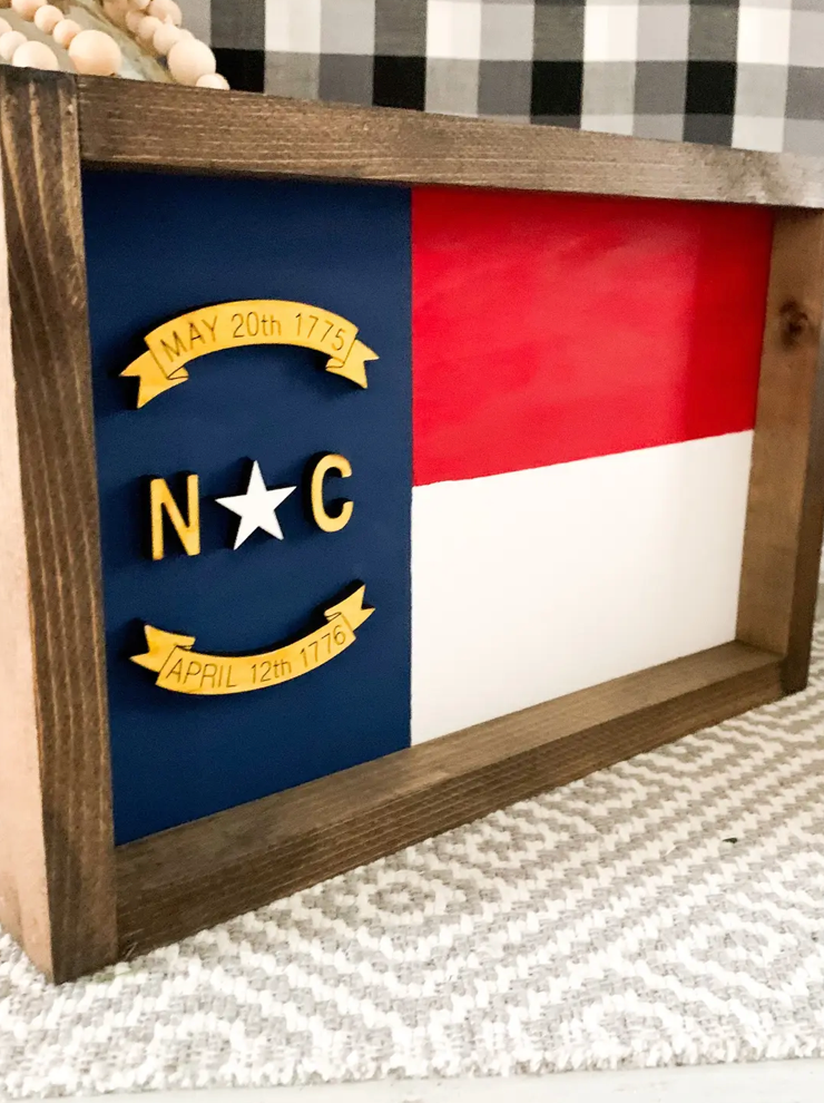 North Carolina Framed Flag