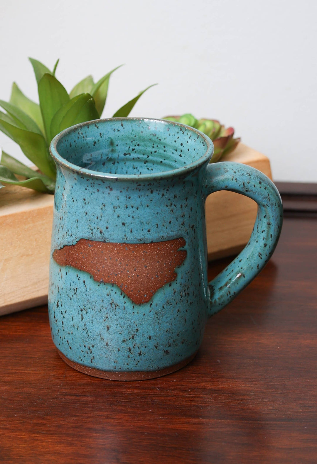 North Carolina Ceramic Mug: Aqua