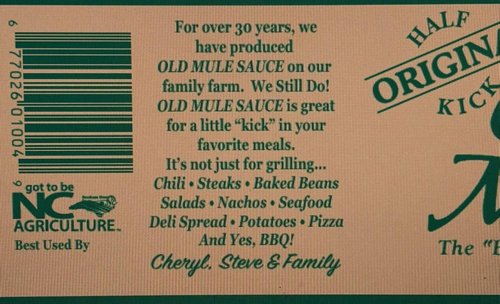 1 - Original Jar Old Mule BBQ Sauce