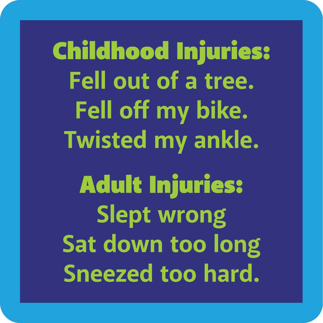 COASTER Childhood Injuries | Funny Gift | Home Bar Decor