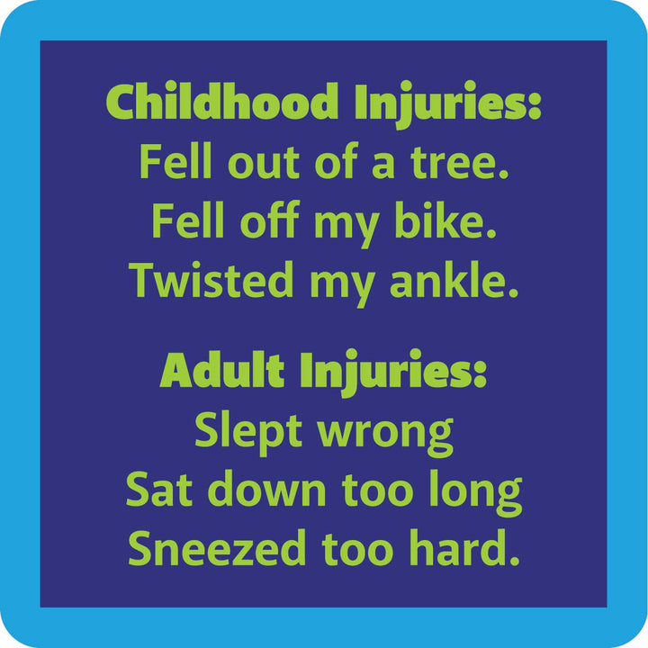 COASTER Childhood Injuries | Funny Gift | Home Bar Decor