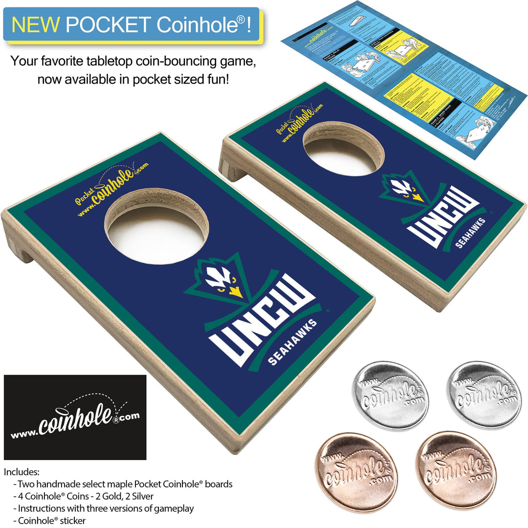 University of North Carolina Wilmington Blue POCKET Coinhole®