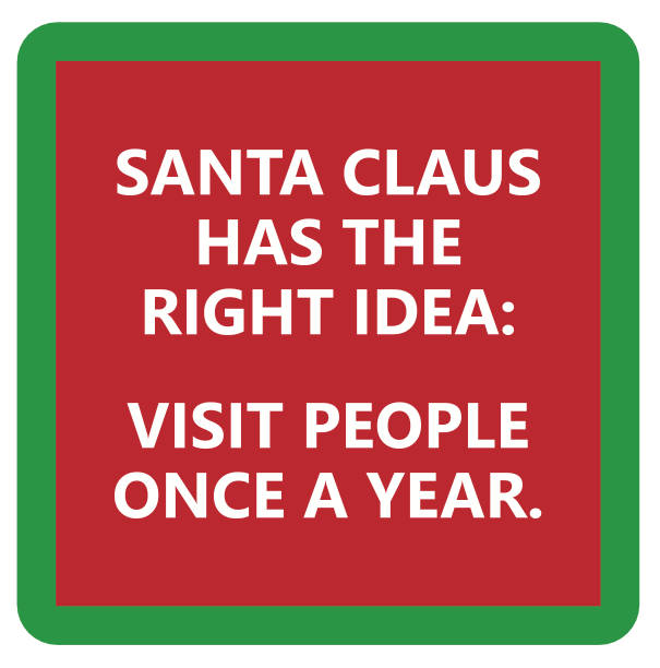 COASTER Santa Claus | Funny Party Gift | Home Bar Decor