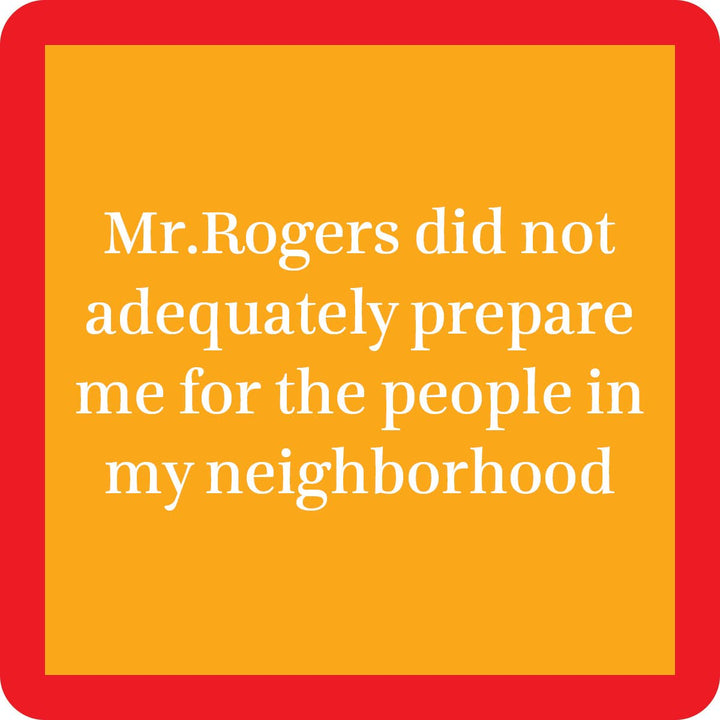 COASTER Mr. Rogers | Funny Party Gift | Home Bar Decor