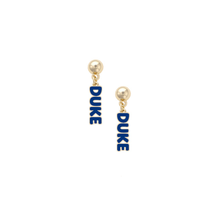 Duke Blue Devils Puffy Nameplate Earrings