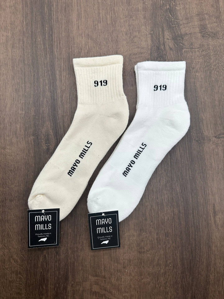 919 Quarter Crew: Large / White