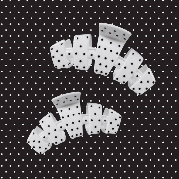 Classic White Polka Dot Party Medium Claw Clip