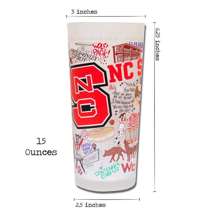 North Carolina State University Collegiate Drinking Glass