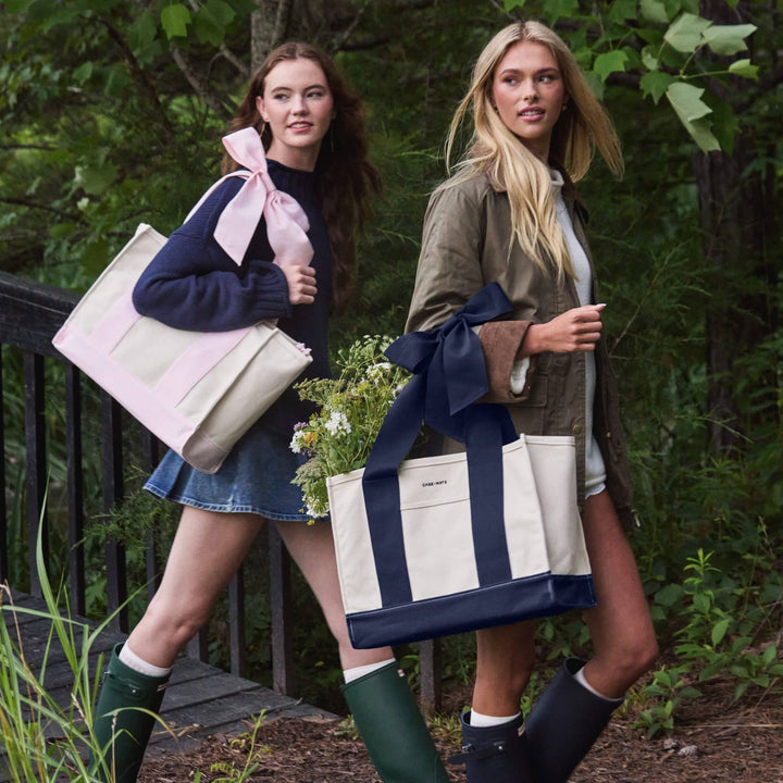 Case-Mate Canvas Tote: Oxford Navy Bow