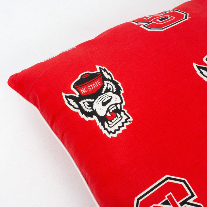 North Carolina State Wolfpack Decorative Pillow: White / Single