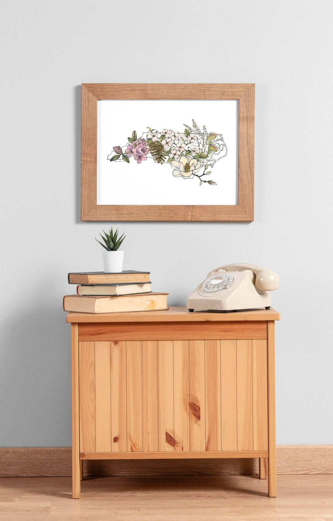 North Carolina Native Plants watercolor art print: 8x10