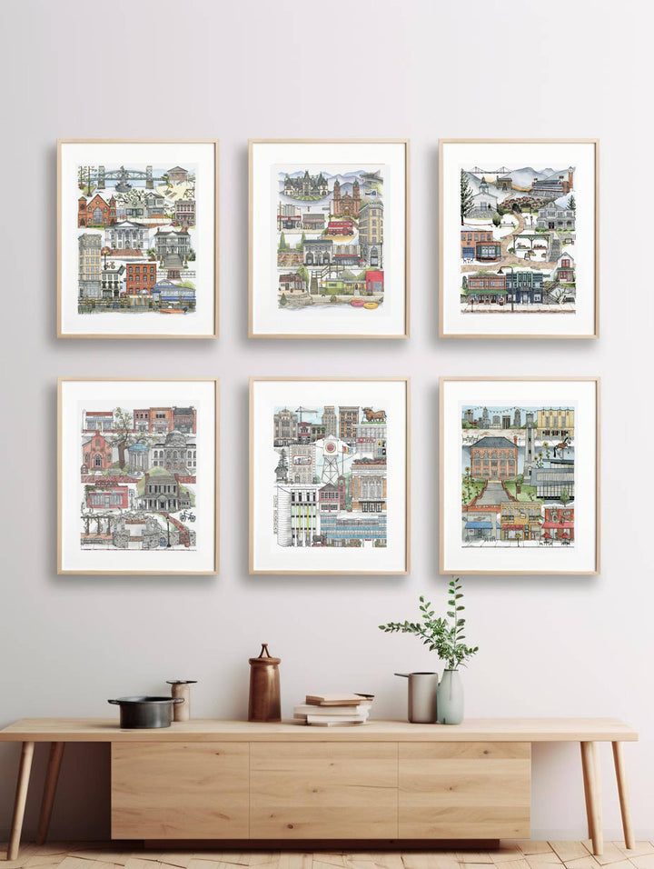 Chapel Hill, North Carolina print: 11x14
