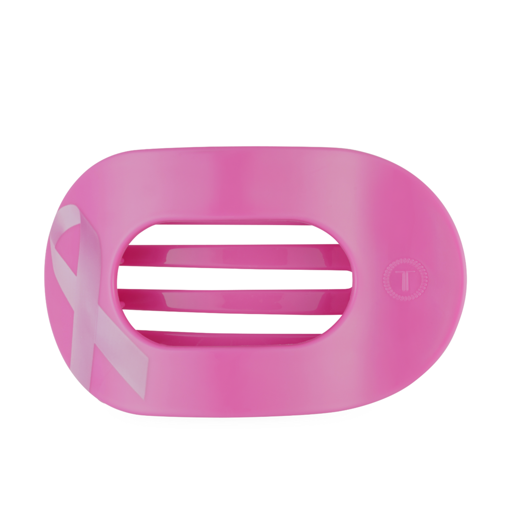 Breast Cancer Awareness | Large | Flat Round Hair Clip