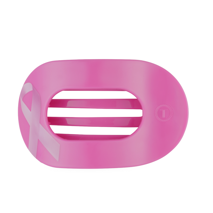 Breast Cancer Awareness | Large | Flat Round Hair Clip