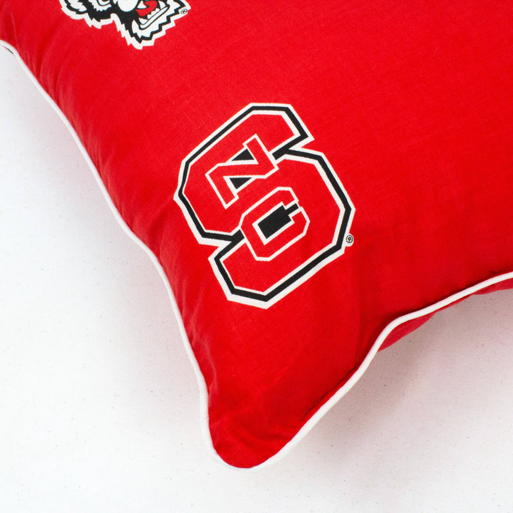 North Carolina State Wolfpack Decorative Pillow: White / Single
