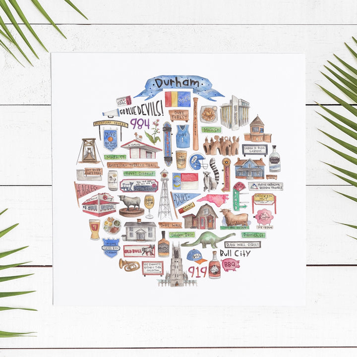 Durham NC Icon Watercolor Print