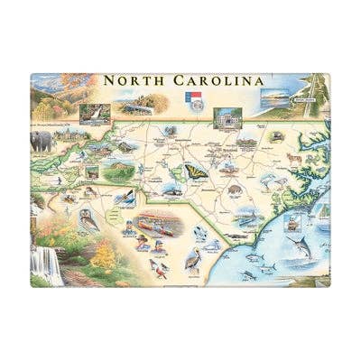 North Carolina State Map Magnet