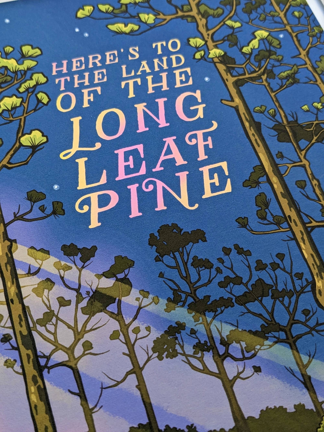 Longleaf Pine North Carolina Travel Art Print: 8x10