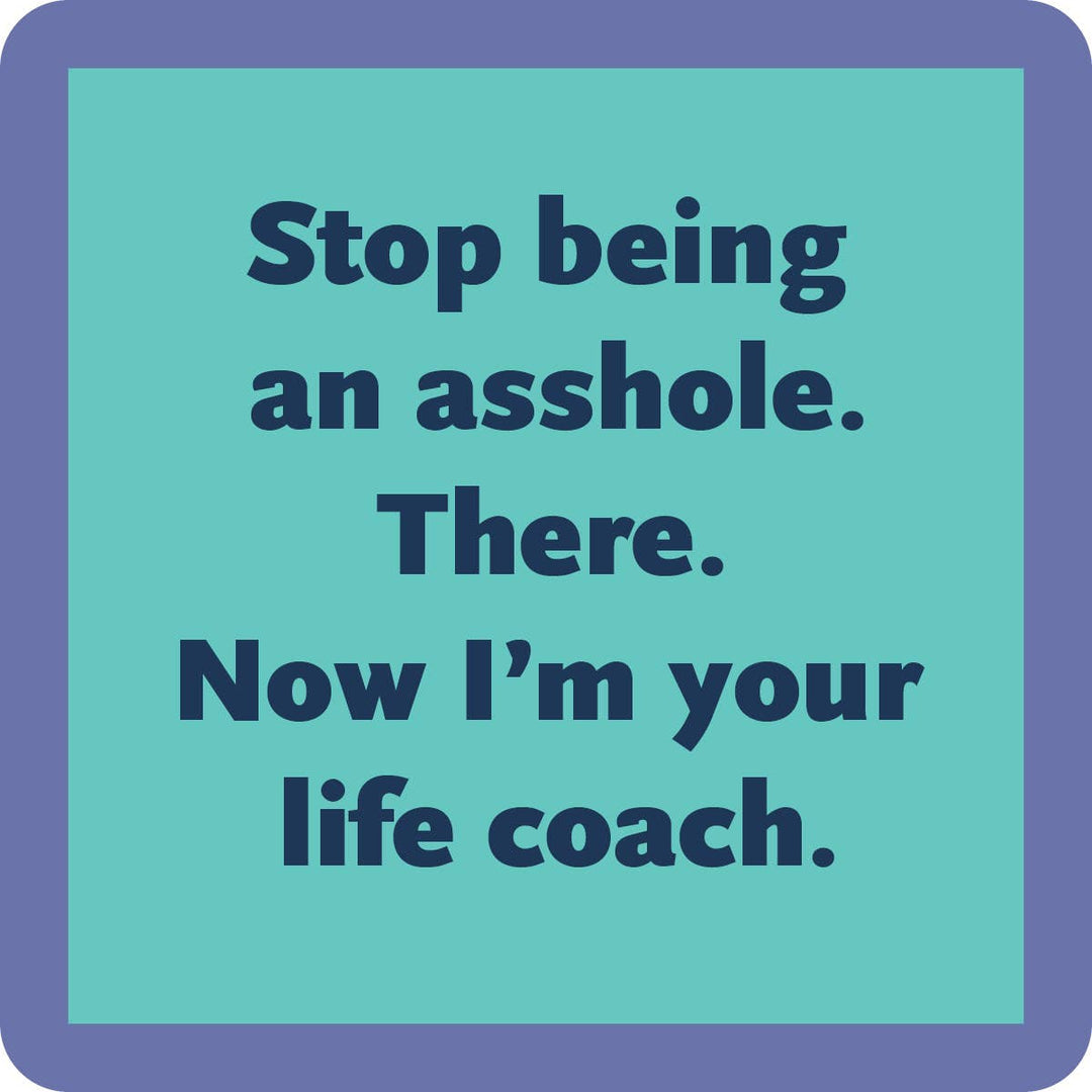 COASTER Life Coach | Funny Party Gift | Home Bar Decor