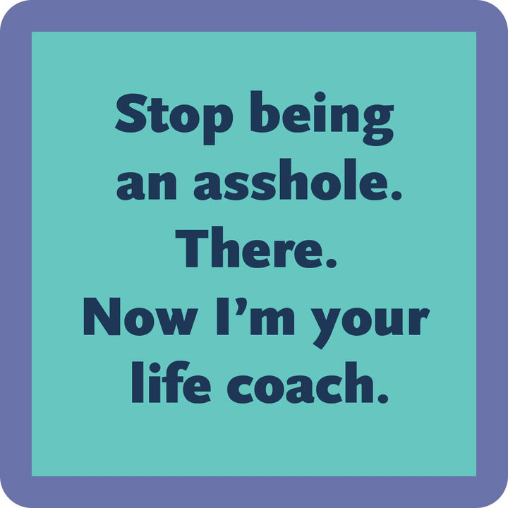 COASTER Life Coach | Funny Party Gift | Home Bar Decor