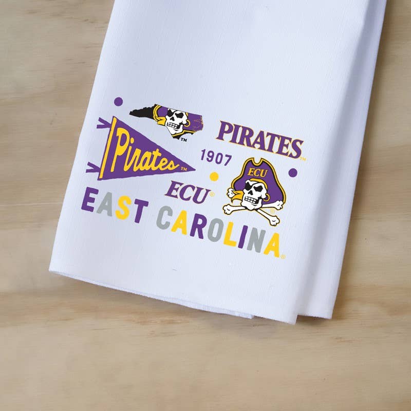 East Carolina Collegiate Cluster Tea Towel