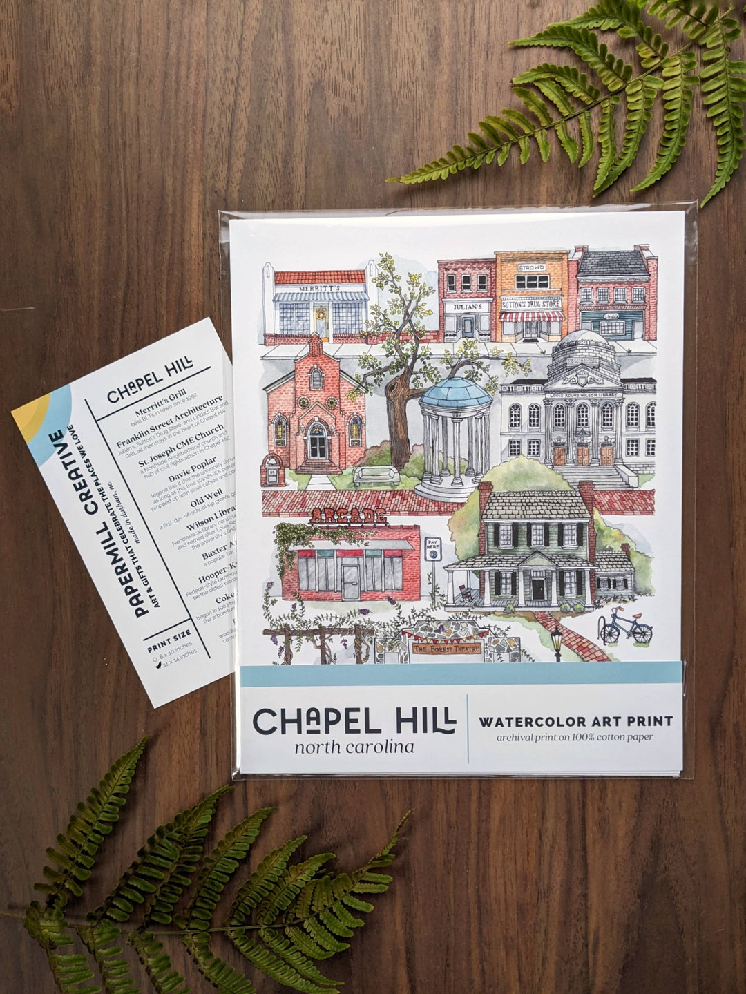 Chapel Hill, North Carolina print: 11x14
