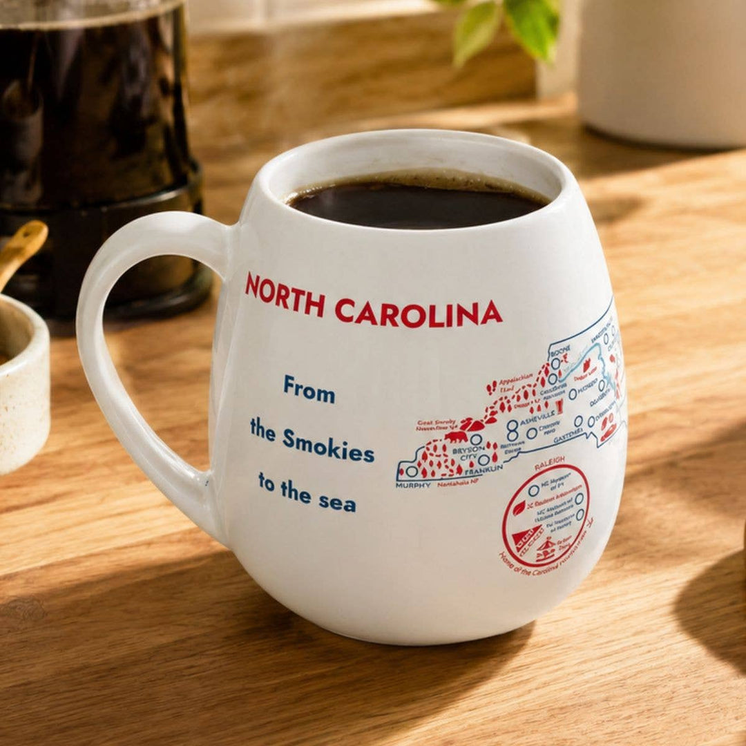 North Carolina Map Color In Ceramic Mug