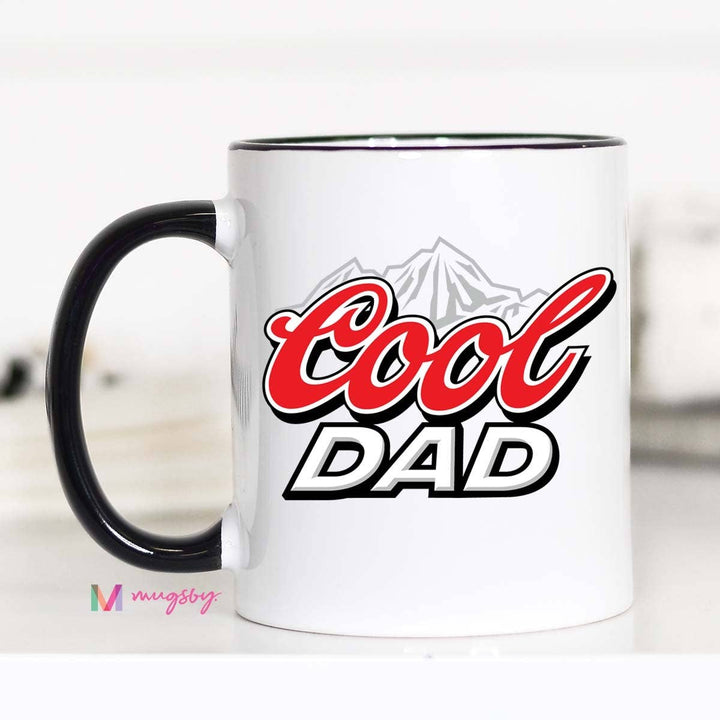Cool Dad Retro Funny Coffee Mug Father's Day Mug: Black Rim and Handle / 11oz