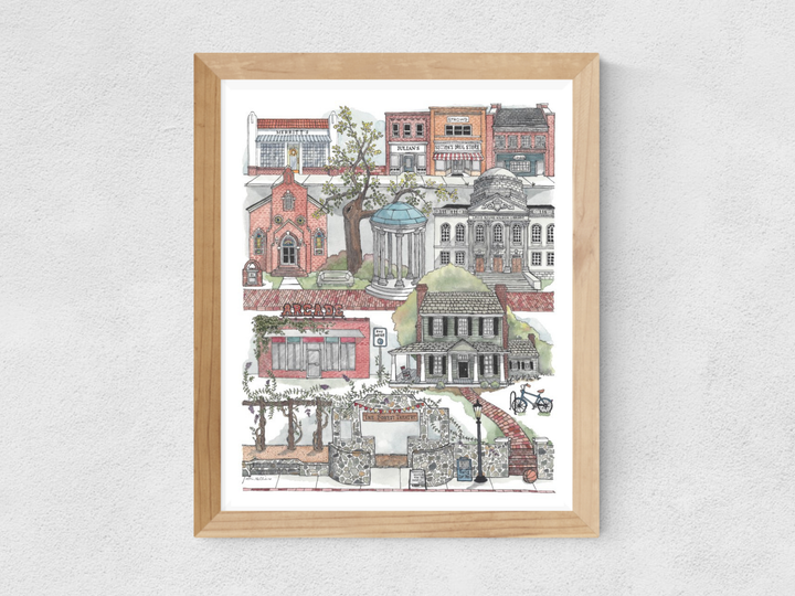 Chapel Hill, North Carolina print: 11x14
