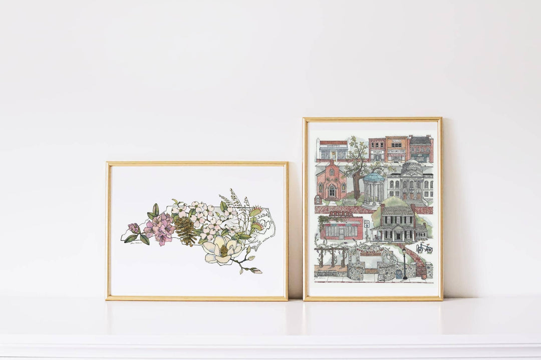 Chapel Hill, North Carolina print: 11x14
