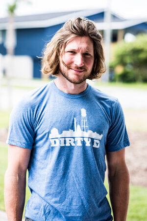 Dirty D T-Shirt #9 (Blue Tri / White Ink)
