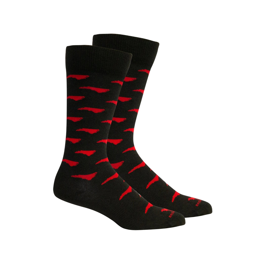 North Carolina Socks (Black/Red)